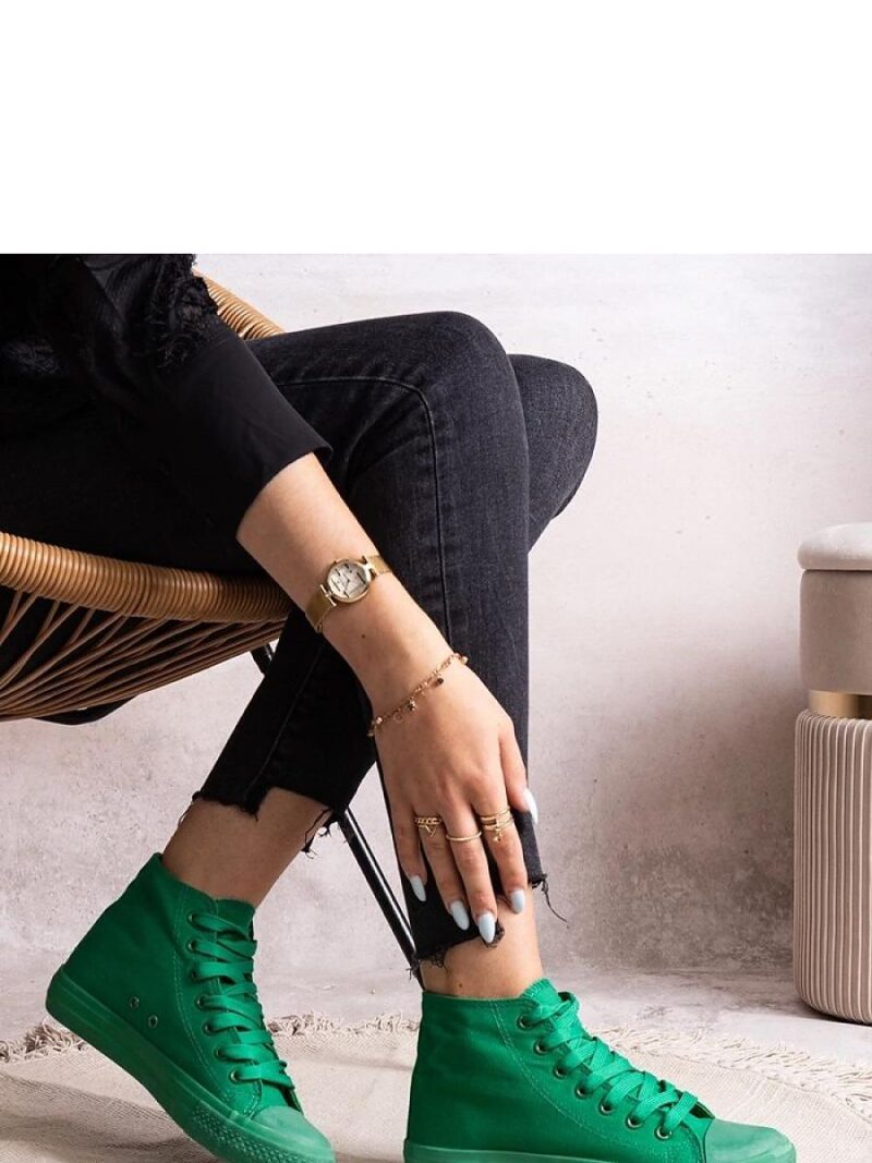 Zielone wysokie trampki Rafife - Solea - obrazek 3