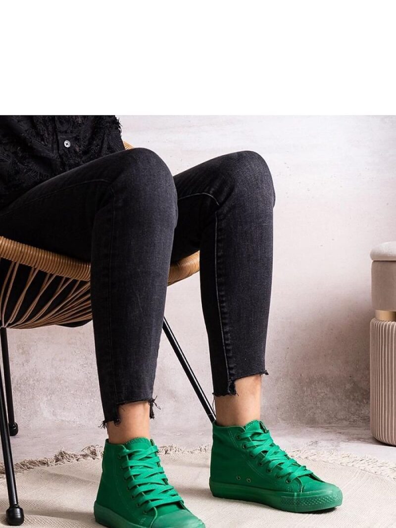 Zielone wysokie trampki Rafife - Solea - obrazek 4