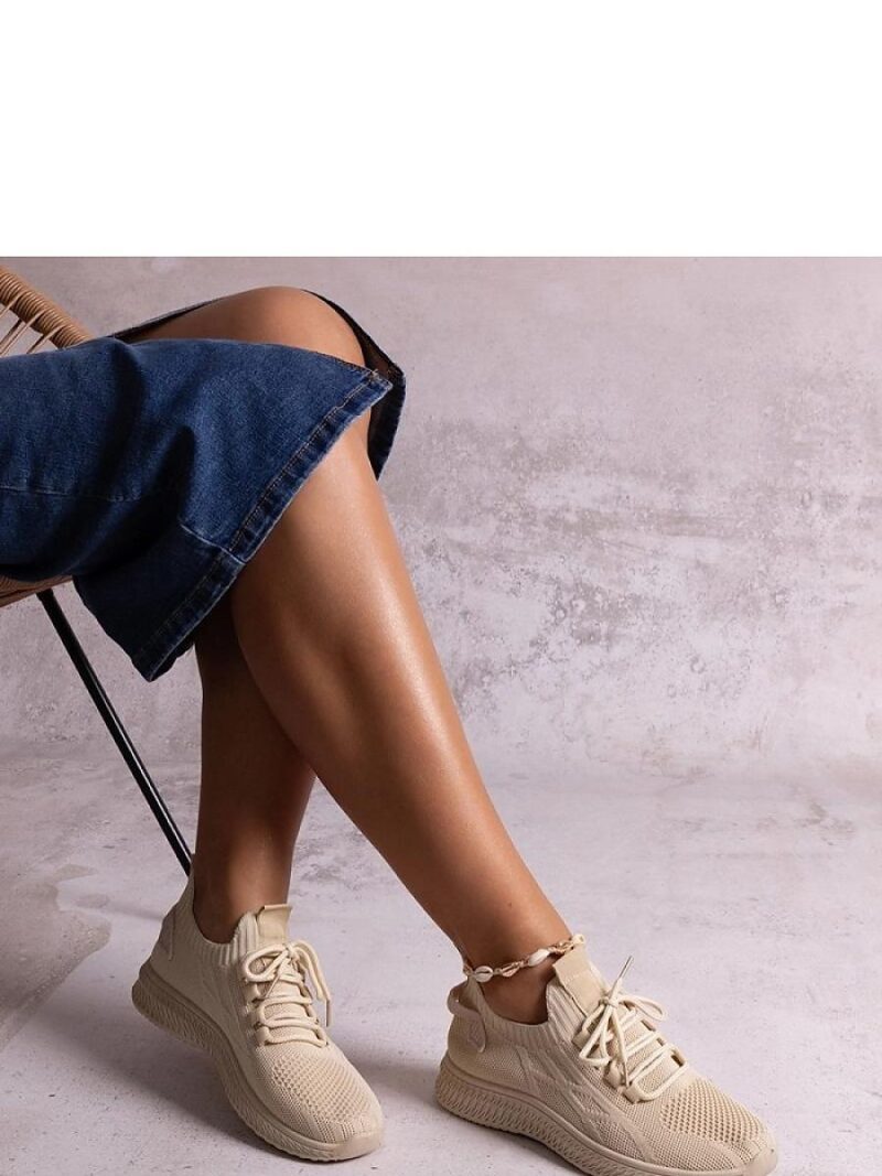 Beżowe sneakersy sportowe Khitam - Solea - obrazek 2
