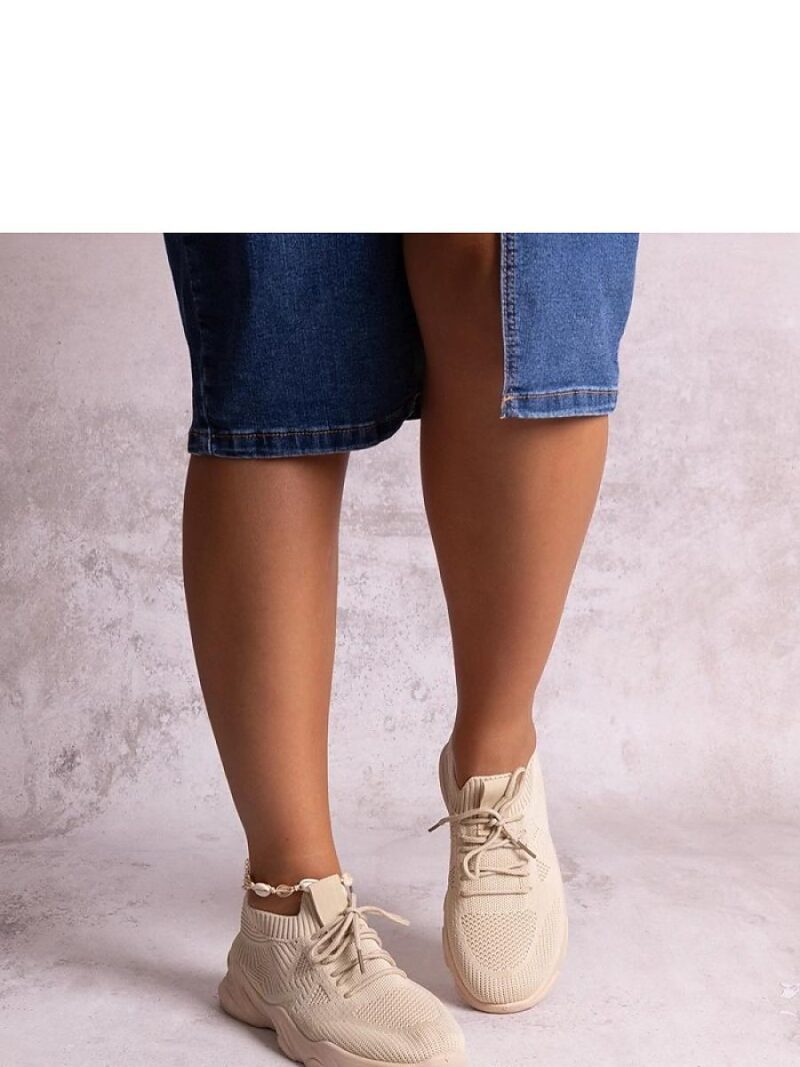 Beżowe materiałowe sneakersy Madi - Solea