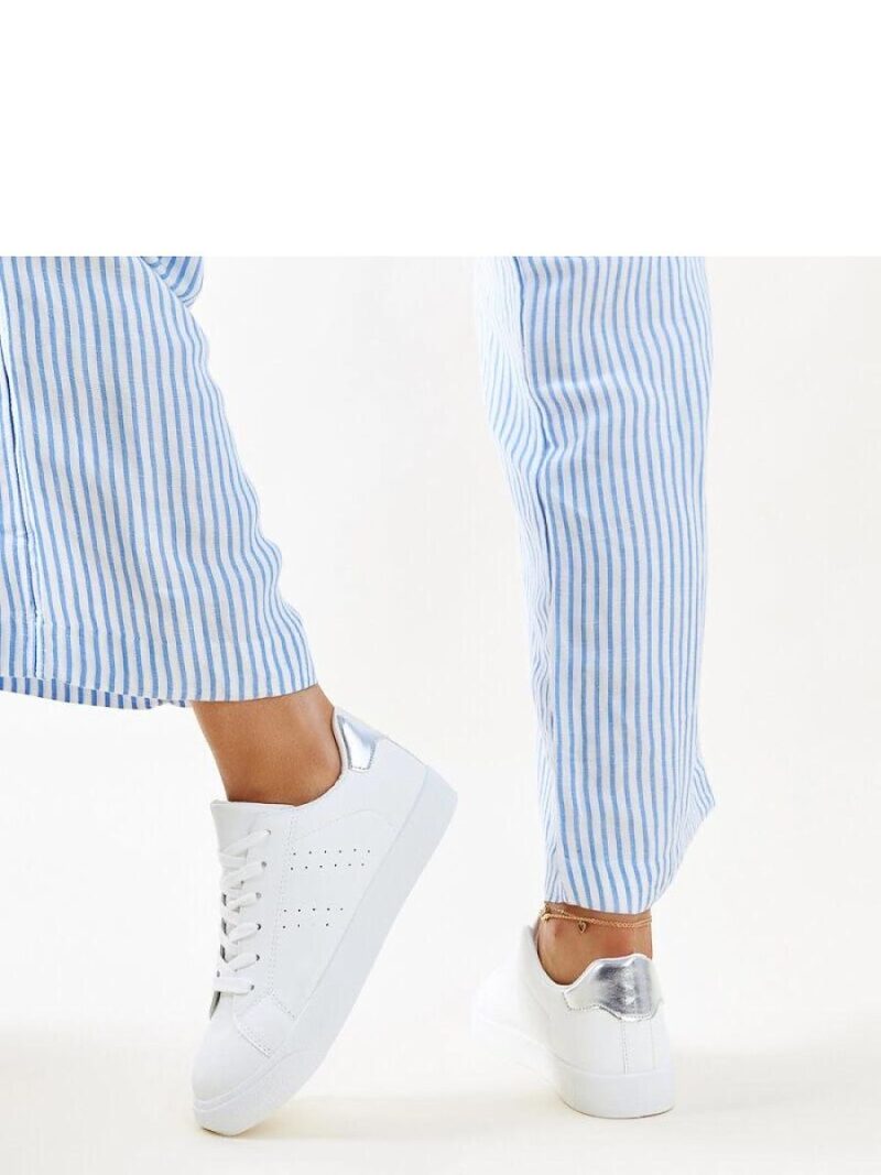 Biało-srebrne sneakersy Akila - Solea - obrazek 4