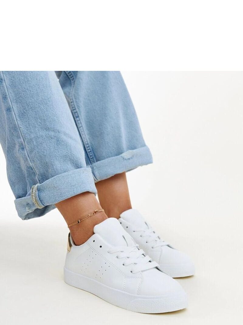 Biało-złote sneakersy Akila - Solea