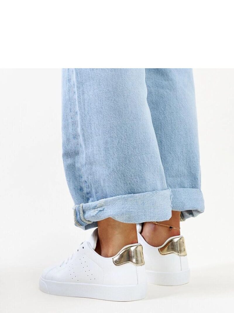 Biało-złote sneakersy Akila - Solea - obrazek 4