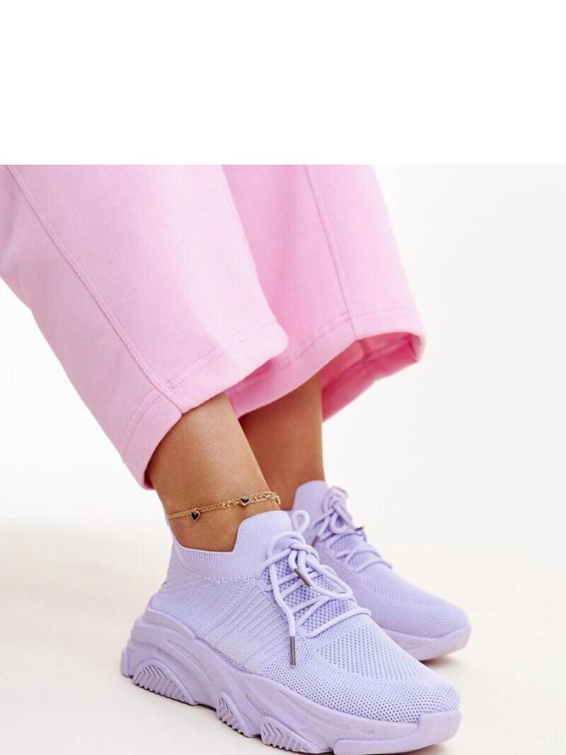 Fioletowe sneakersy na masywnej podeszwie Kassi - Solea