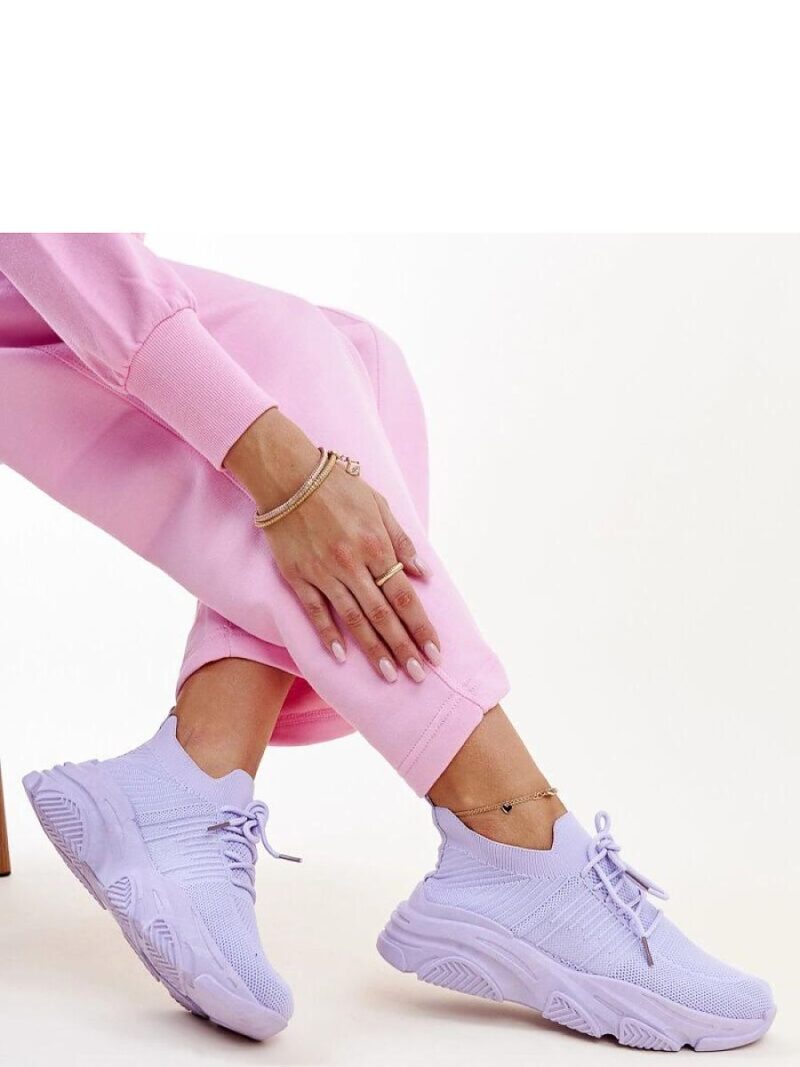 Fioletowe sneakersy na masywnej podeszwie Kassi - Solea - obrazek 2