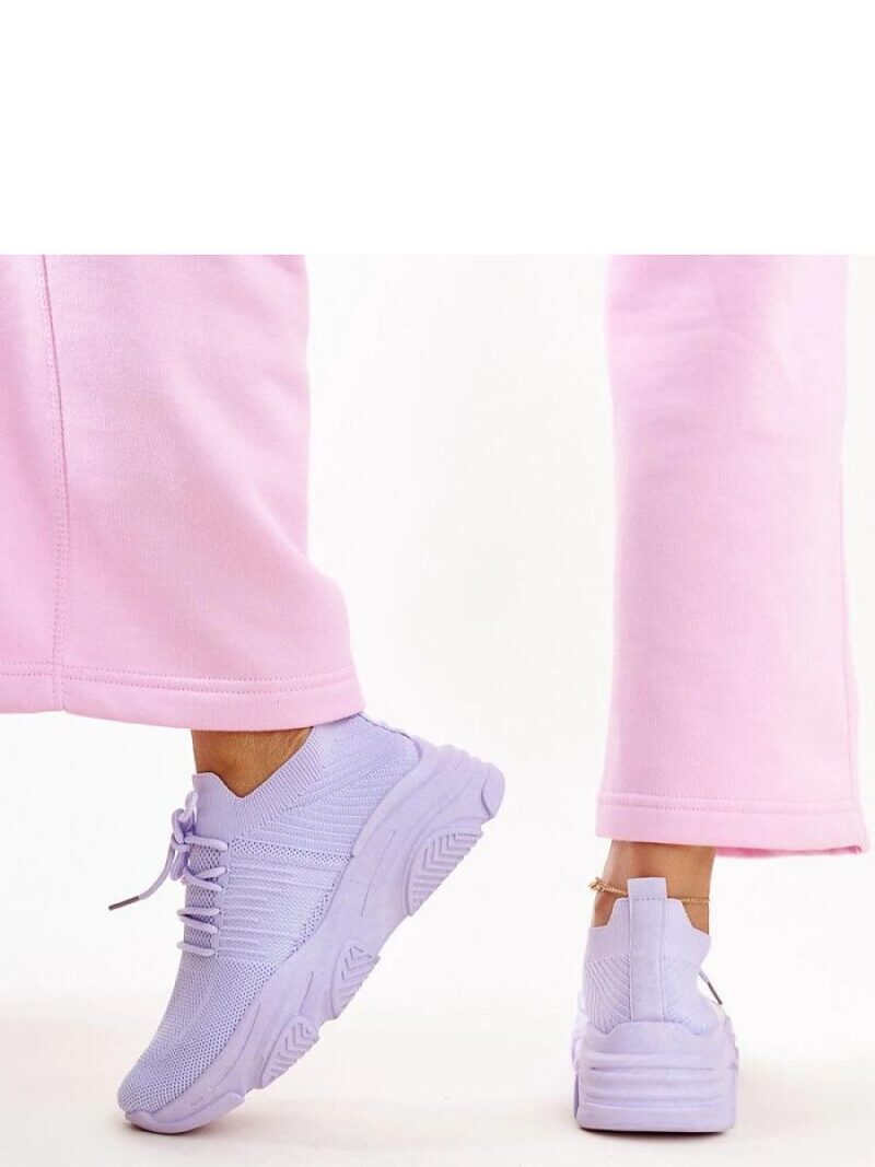 Fioletowe sneakersy na masywnej podeszwie Kassi - Solea - obrazek 4