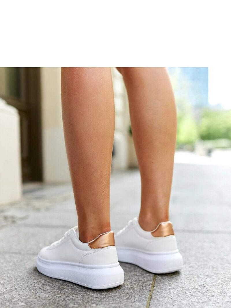 Białe sneakersy na grubej podeszwie Ivalu - Solea - obrazek 7