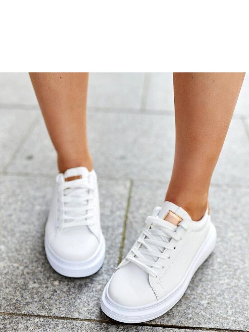 Białe sneakersy na grubej podeszwie Ivalu - Solea - obrazek 8