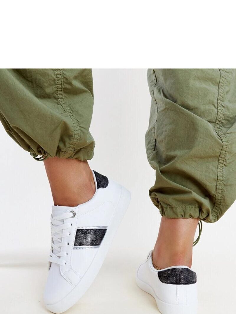 Biało-czarne sneakersy z ozdobnym paskiem Grada - Solea - obrazek 4