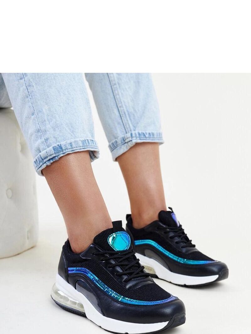 Czarne sneakersy z hologramem Jelka - Solea