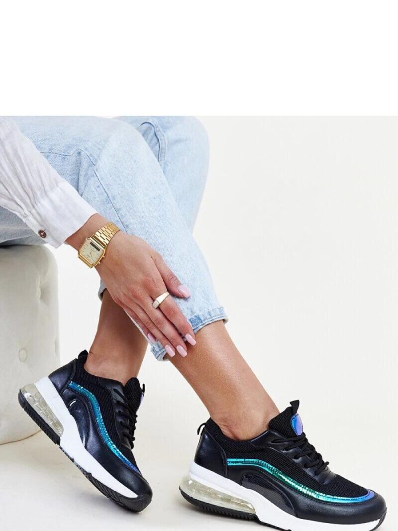 Czarne sneakersy z hologramem Jelka - Solea - obrazek 2