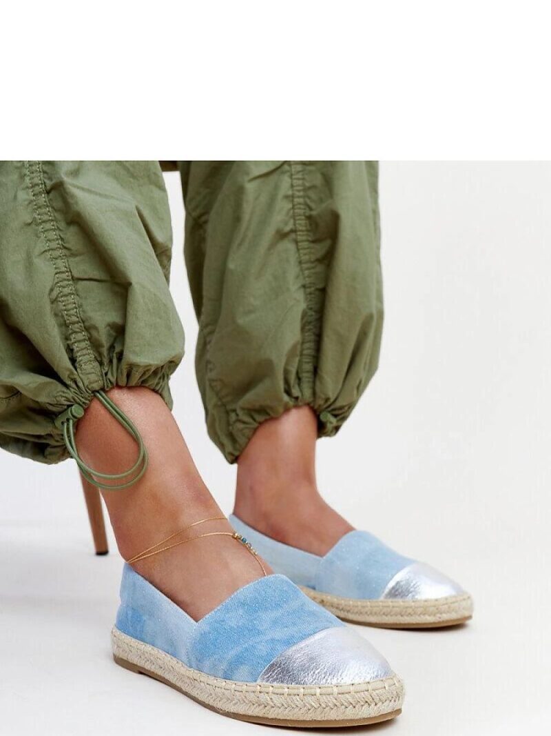 Niebiesko-srebrne błyszczące espadryle Surana - Solea