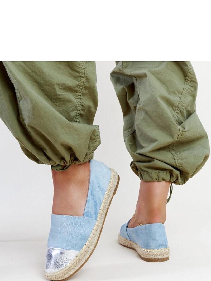 Niebiesko-srebrne błyszczące espadryle Surana - Solea - obrazek 4