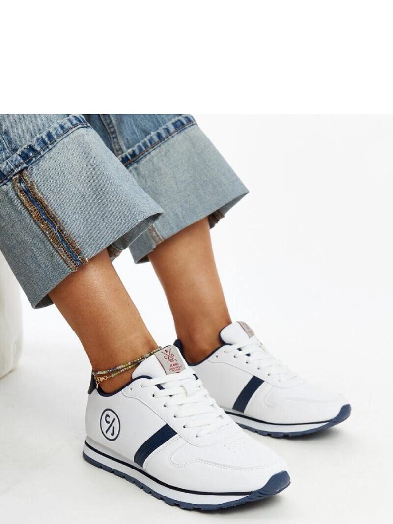 Biało-granatowe sneakersy damskie CROSS JEANS - Solea