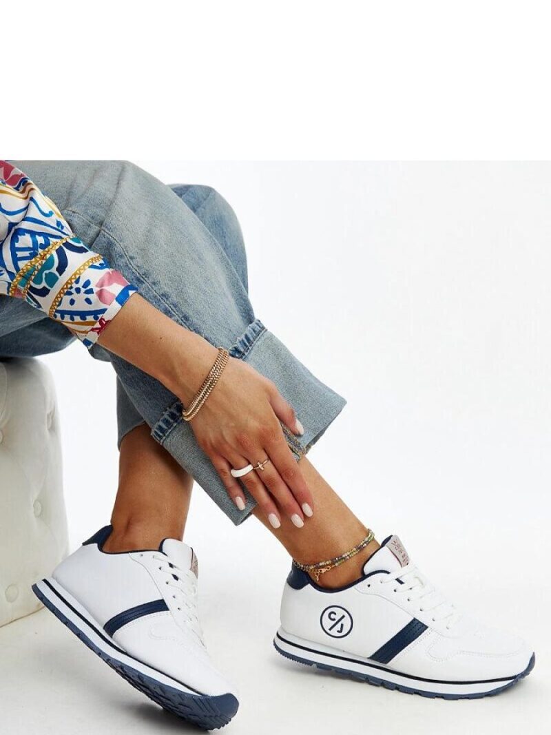 Biało-granatowe sneakersy damskie CROSS JEANS - Solea - obrazek 2