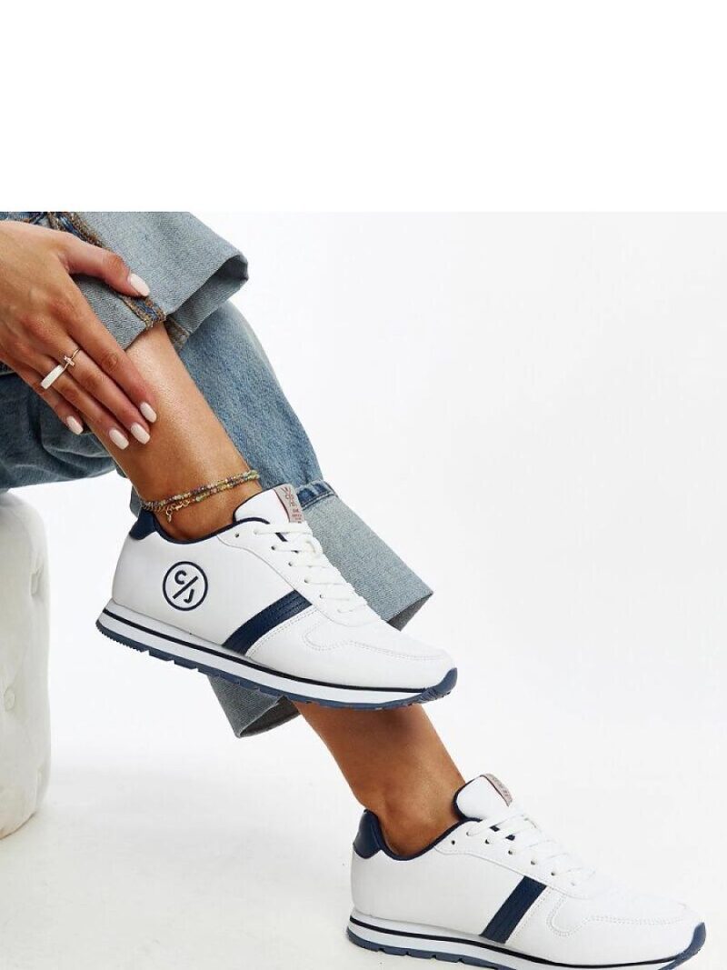 Biało-granatowe sneakersy damskie CROSS JEANS - Solea - obrazek 3