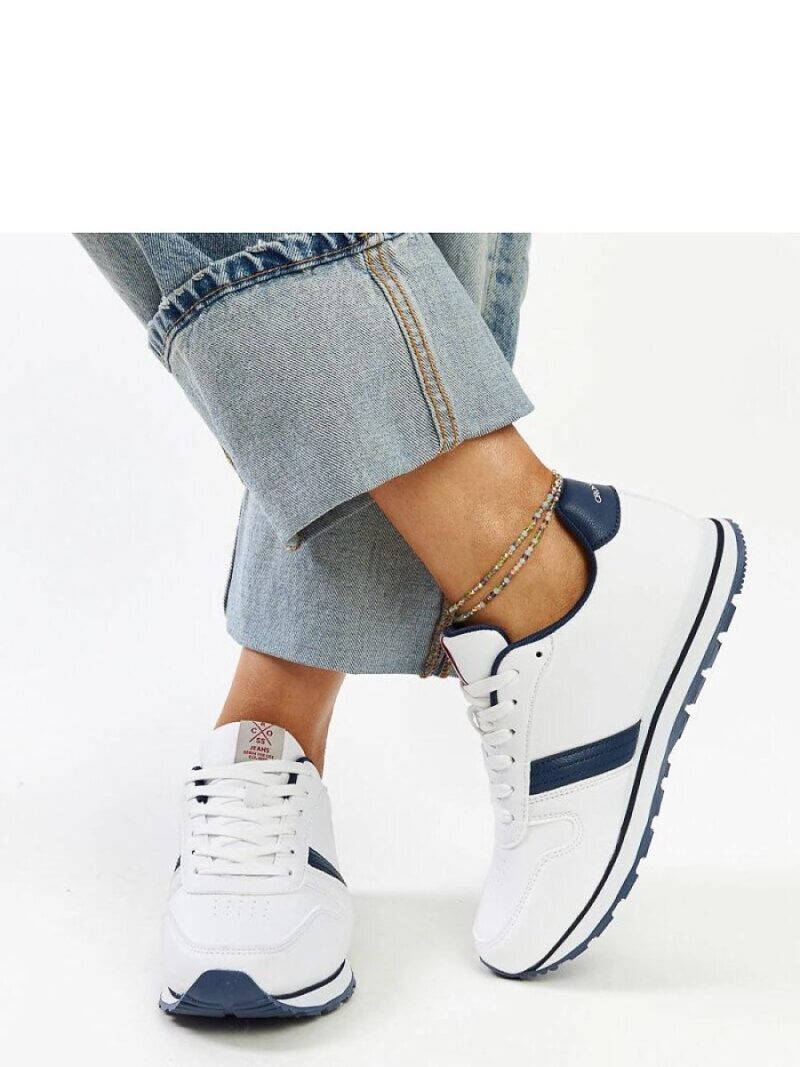Biało-granatowe sneakersy damskie CROSS JEANS - Solea - obrazek 4