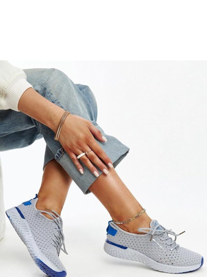 Szare materiałowe sneakersy damskie CROSS JEANS - Solea - obrazek 2