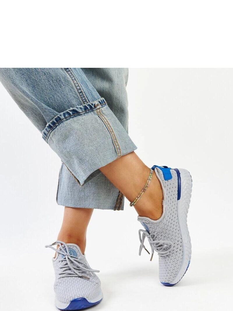 Szare materiałowe sneakersy damskie CROSS JEANS - Solea - obrazek 3