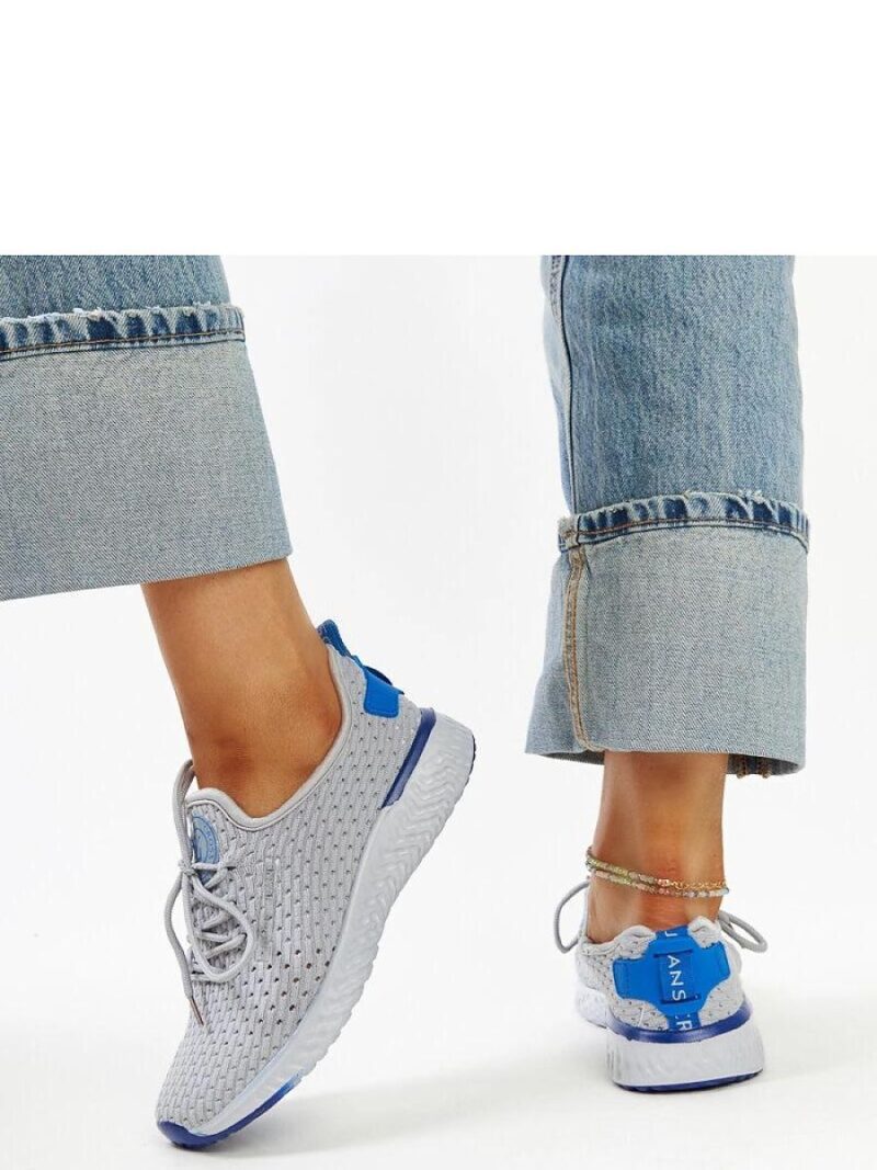 Szare materiałowe sneakersy damskie CROSS JEANS - Solea - obrazek 4