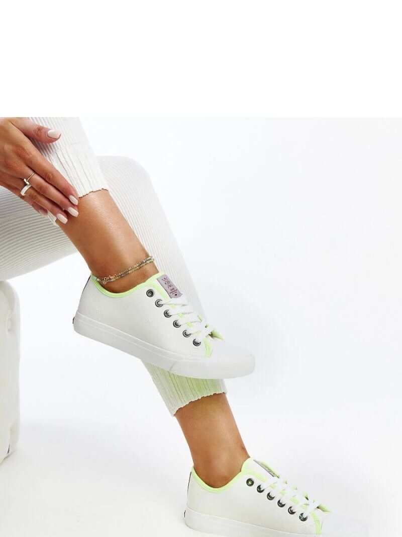 Białe damskie trampki z kolorem CROSS JEANS - Solea - obrazek 3