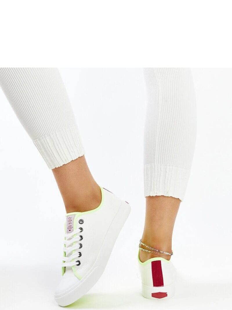 Białe damskie trampki z kolorem CROSS JEANS - Solea - obrazek 5