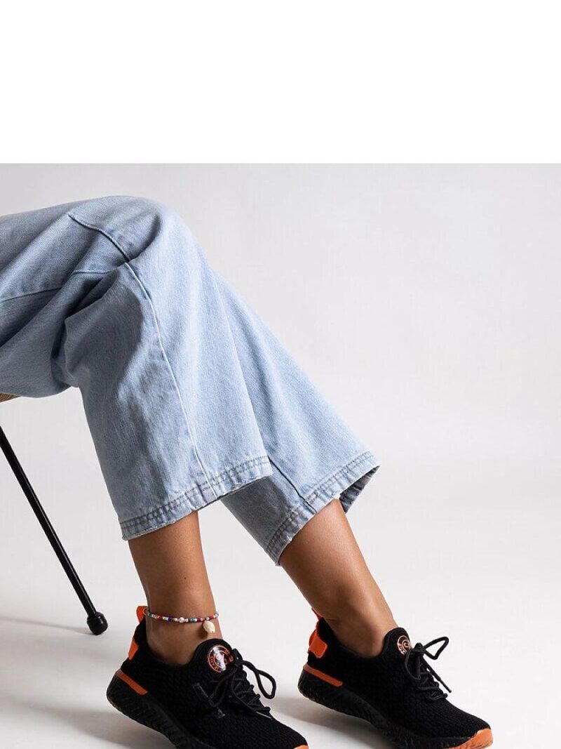 Czarne materiałowe sneakersy damskie CROSS JEANS - Solea - obrazek 3