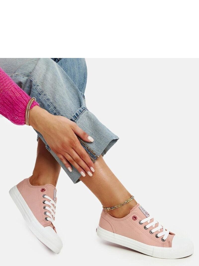 Różowe damskie trampki CROSS JEANS - Solea - obrazek 5