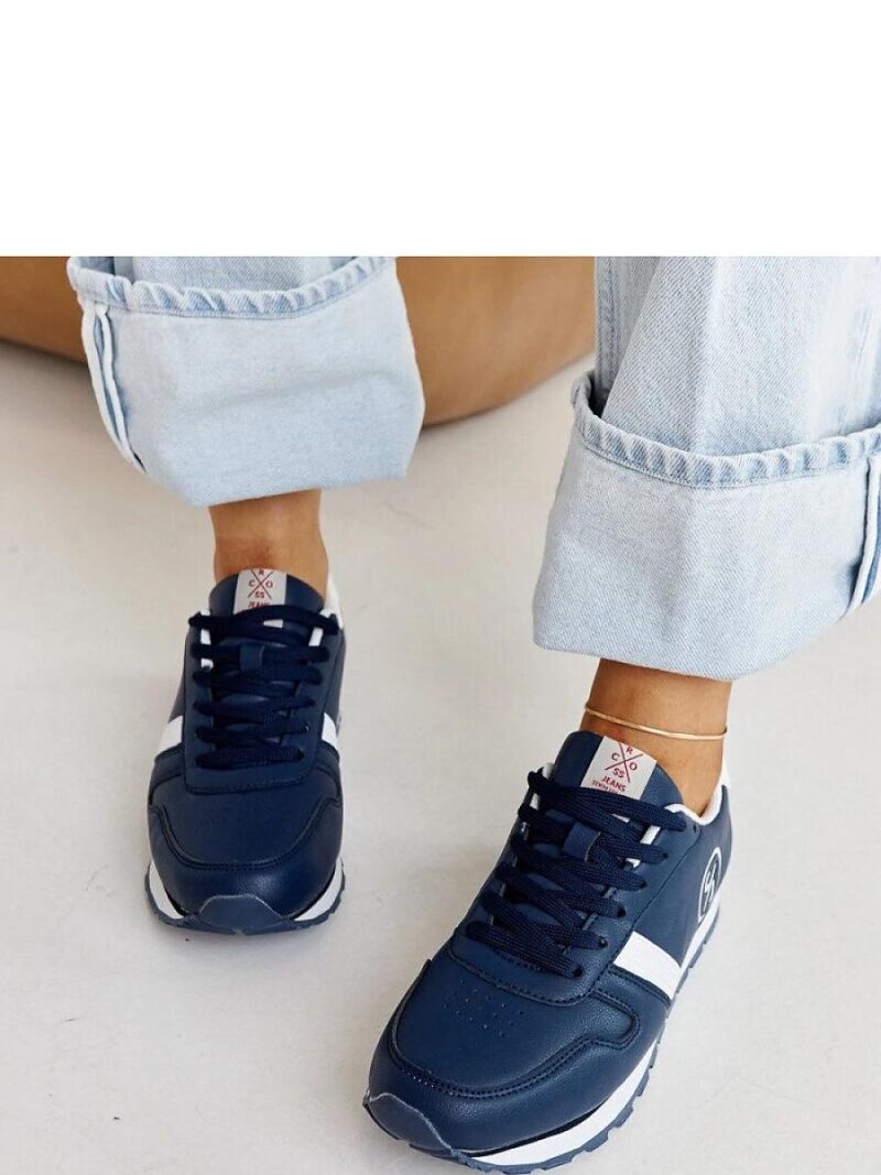 Granatowe sneakersy damskie CROSS JEANS - Solea - obrazek 3