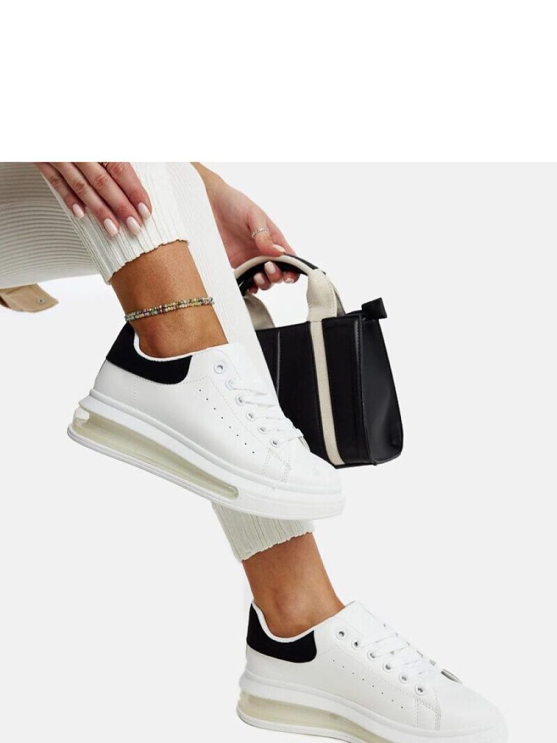 Białe sneakersy na wysokiej podeszwie Zrina - Solea - obrazek 5