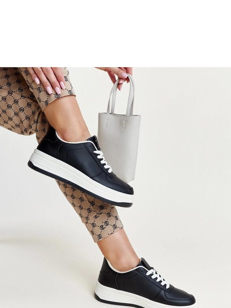 Czarne sneakersy na platformie Cvita - Solea - obrazek 3