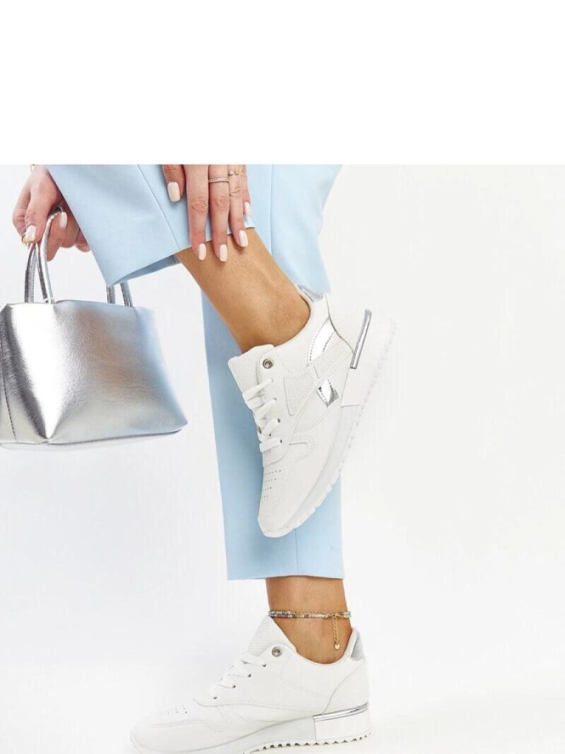 Białe sneakersy z wężową skórką Tasnim - Solea - obrazek 3