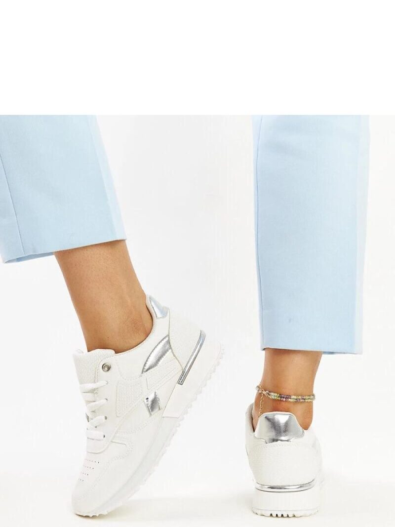 Białe sneakersy z wężową skórką Tasnim - Solea - obrazek 4