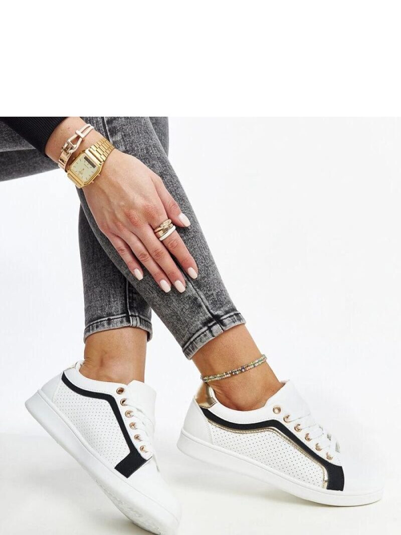 Biało-czarne sneakersy na platformie Amala - Solea