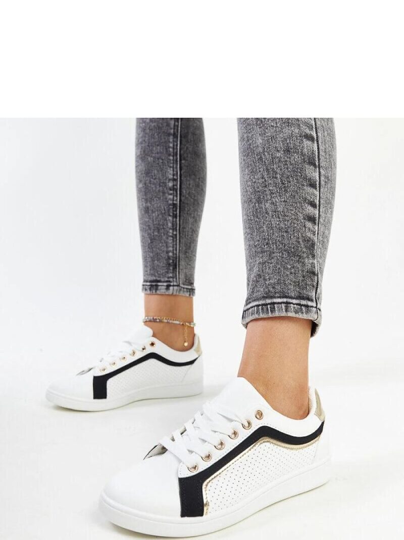 Biało-czarne sneakersy na platformie Amala - Solea - obrazek 3