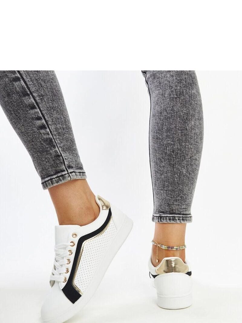 Biało-czarne sneakersy na platformie Amala - Solea - obrazek 5