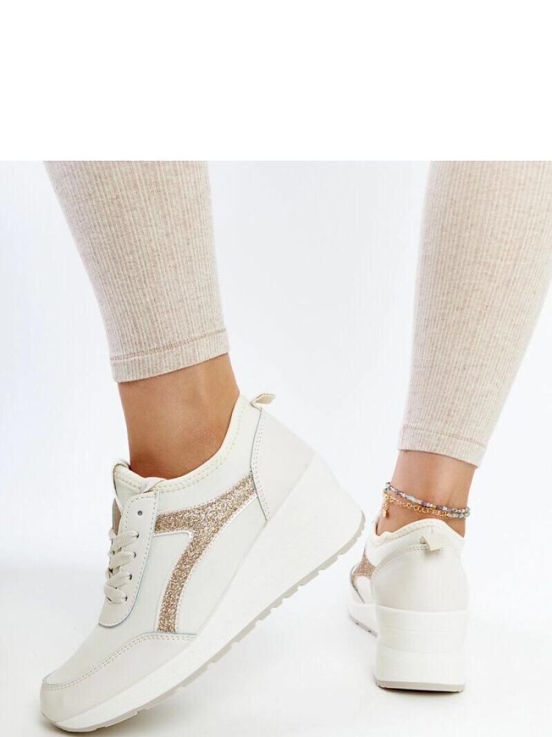 Beżowe sneakersy na koturnie Hermina - Solea - obrazek 5