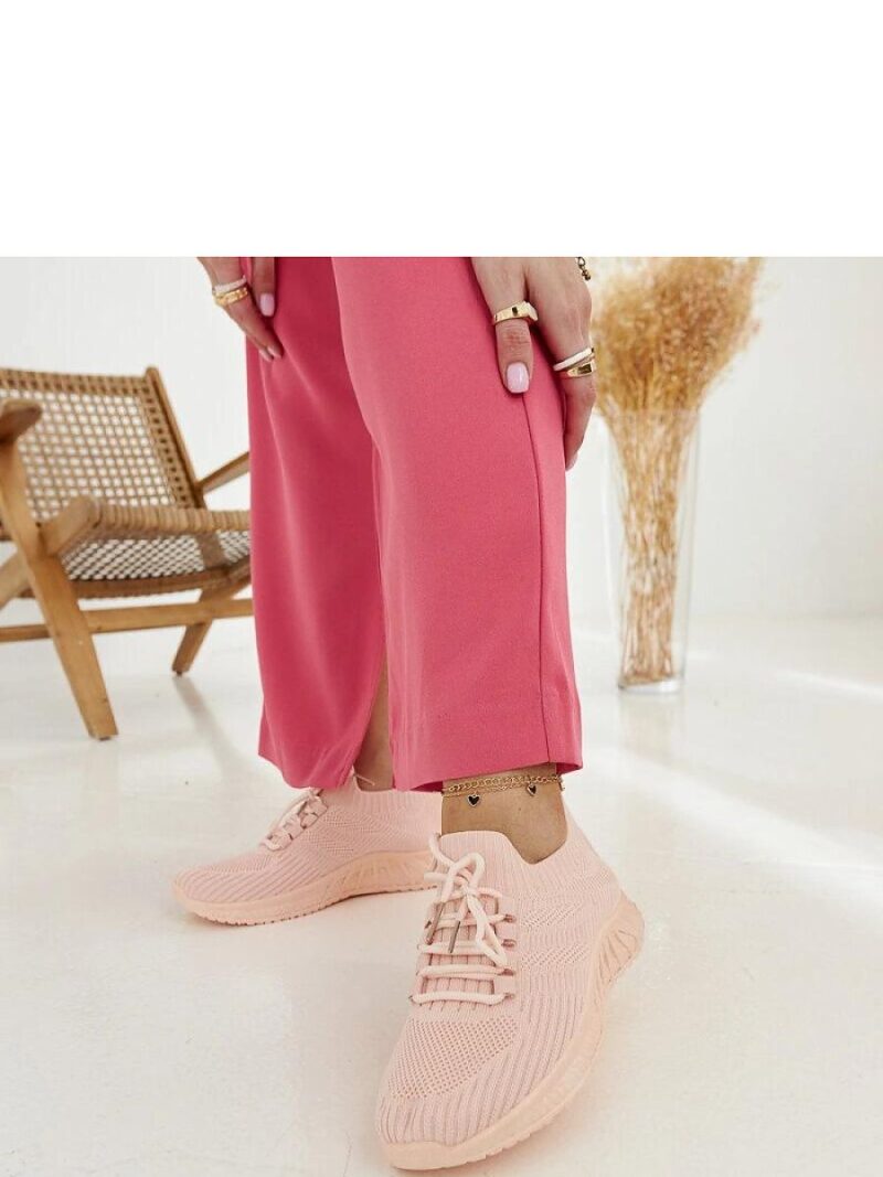 Różowe materiałowe sneakersy Ornella - Solea