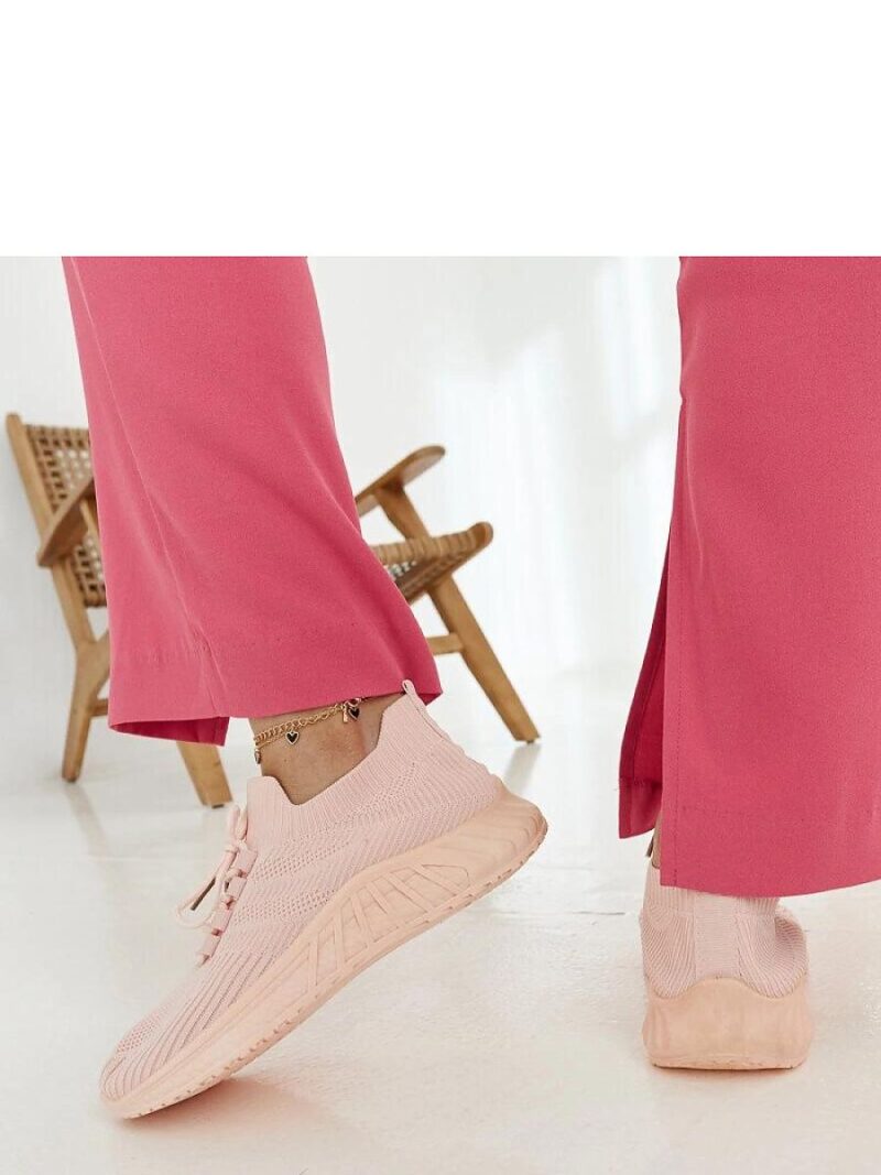Różowe materiałowe sneakersy Ornella - Solea - obrazek 5