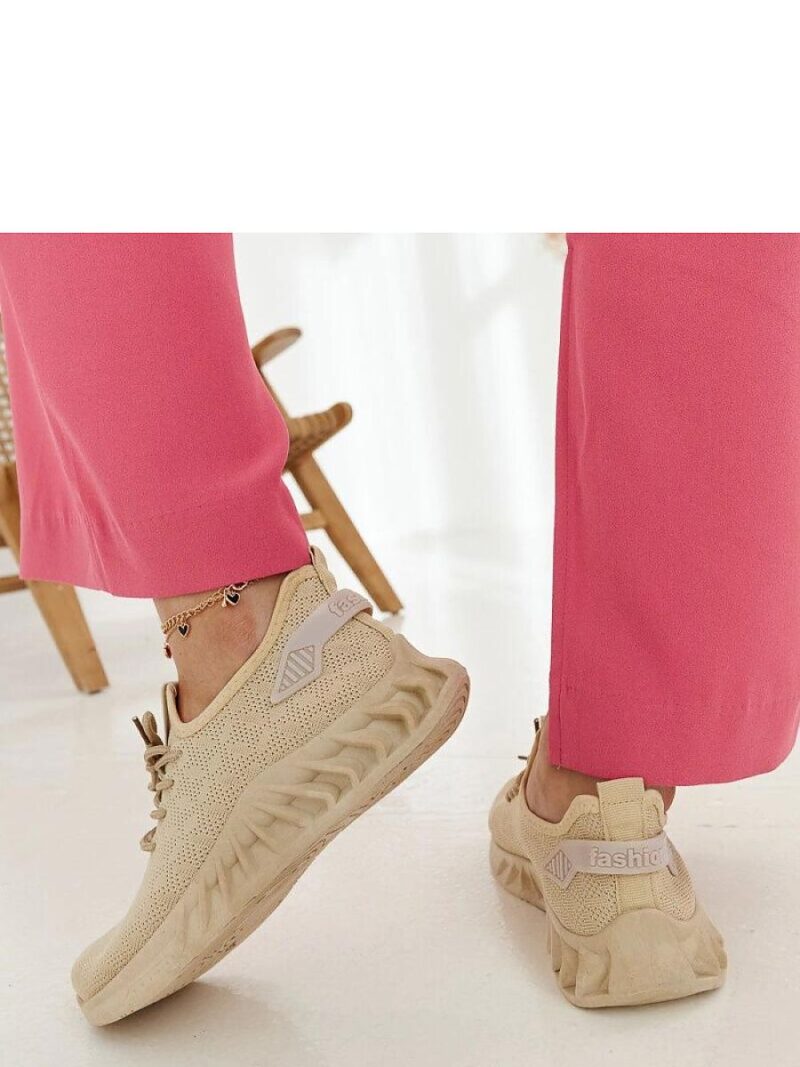 Beżowe materiałowe sneakersy Mira - Solea - obrazek 4