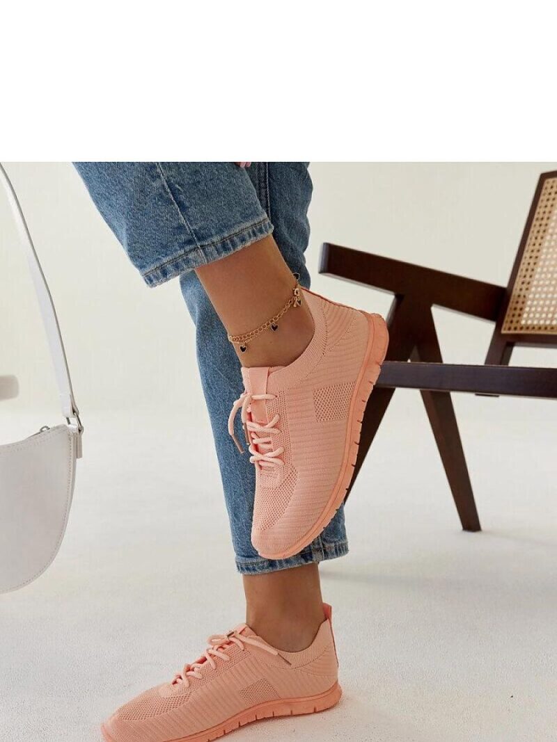 Różowe materiałowe sneakersy Erminio - Solea - obrazek 2