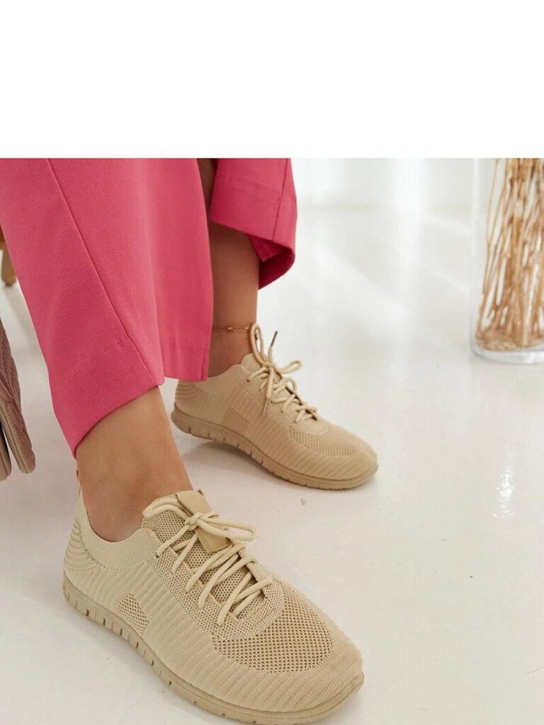 Beżowe materiałowe sneakersy Erminio - Solea