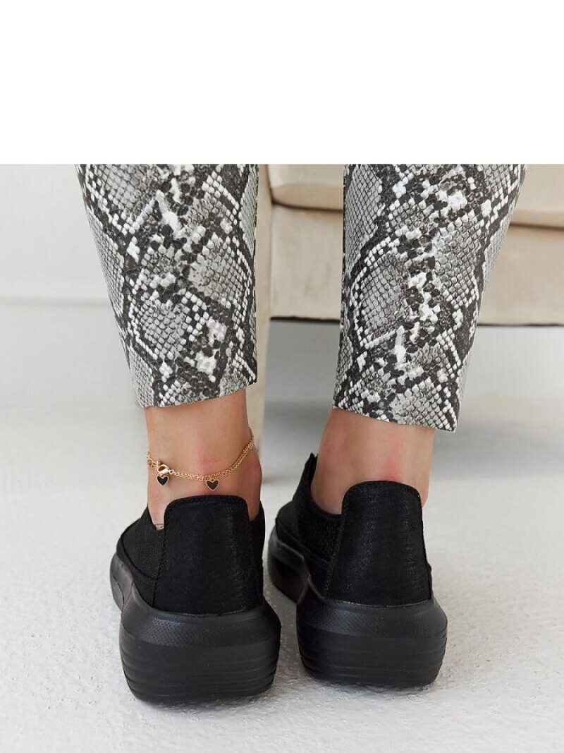 Czarne sneakersy na platformie Lori - Solea - obrazek 5