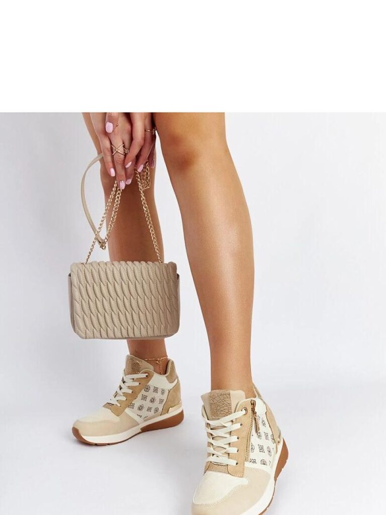 Beżowe sneakersy na koturnie Knoxville - Solea