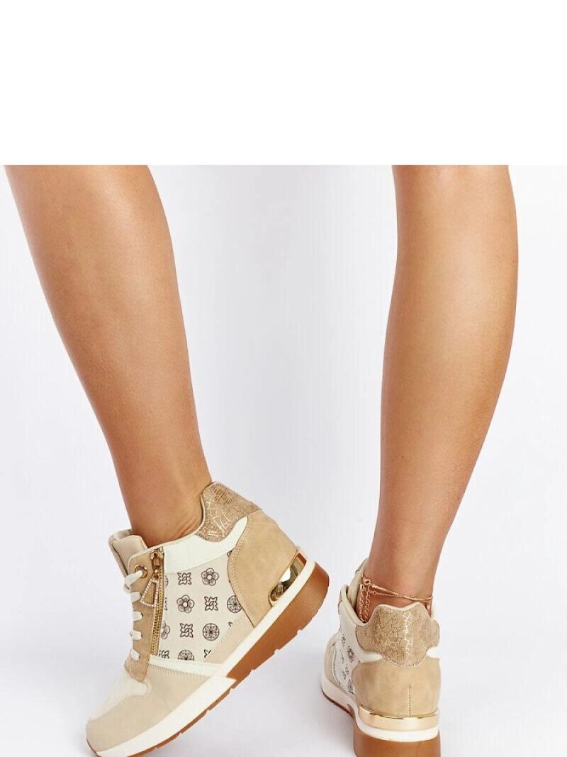 Beżowe sneakersy na koturnie Knoxville - Solea - obrazek 3