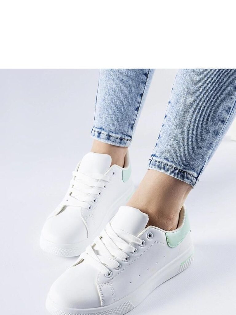 Biało-miętowe sneakersy Leland - Solea