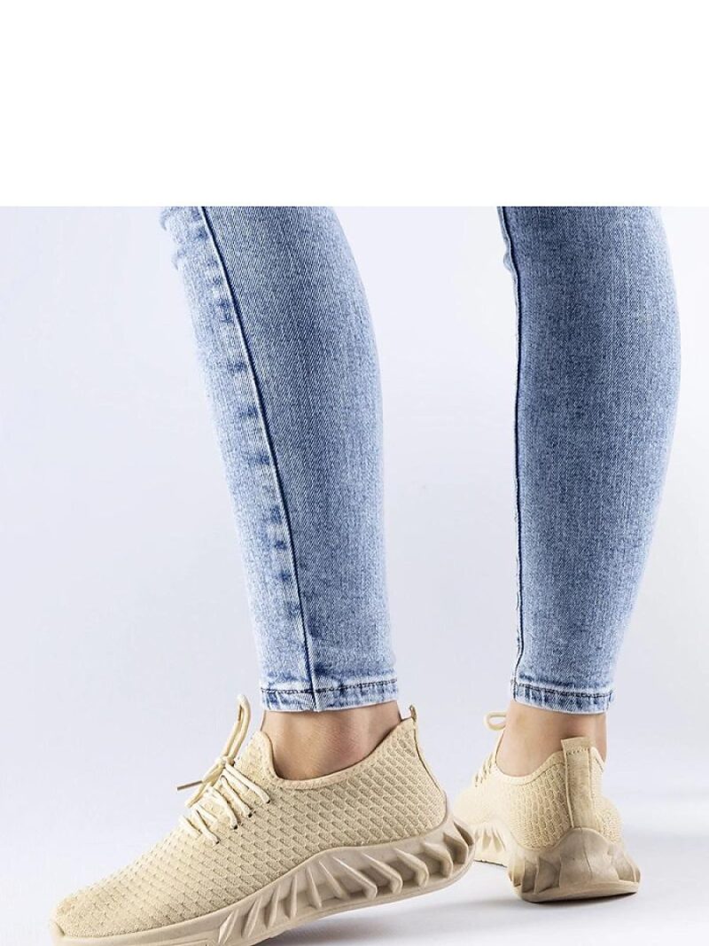 Beżowe materiałowe sneakersy Derek - Solea - obrazek 2