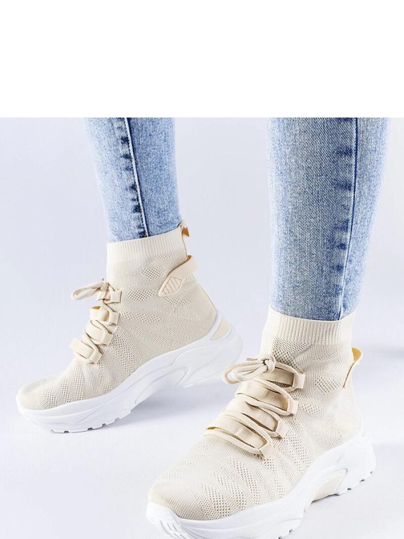 Beżowe wysokie sneakersy Vigatto - Solea - obrazek 2
