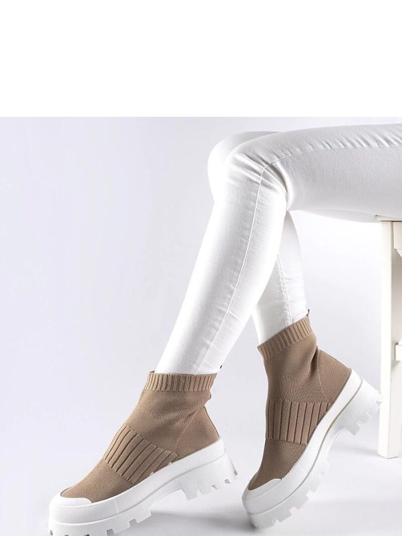 Brązowe sneakersy z elastyczną cholewką Varden - Solea - obrazek 3