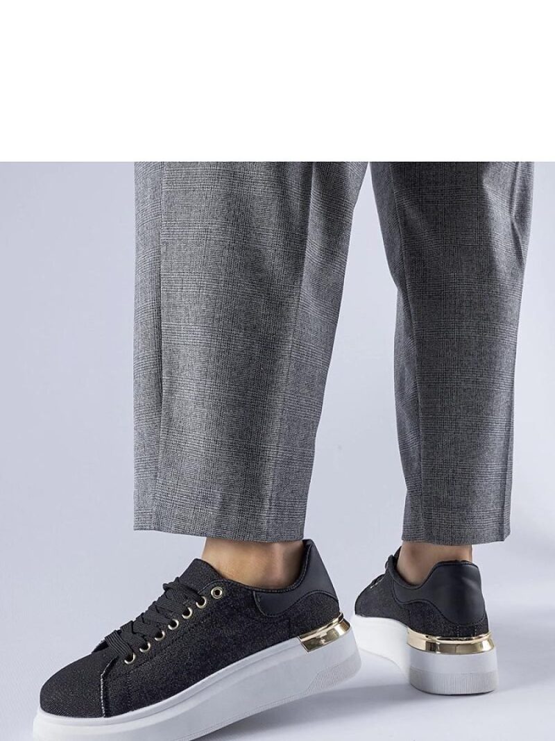 Czarne sneakersy na platformie Scuderlando - Solea - obrazek 3
